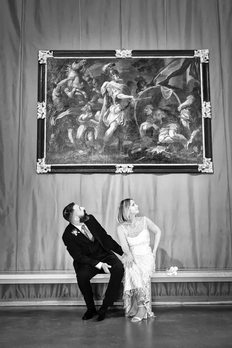 Matrimonio Reggia di Venaria Torino — sposi composizione artistica